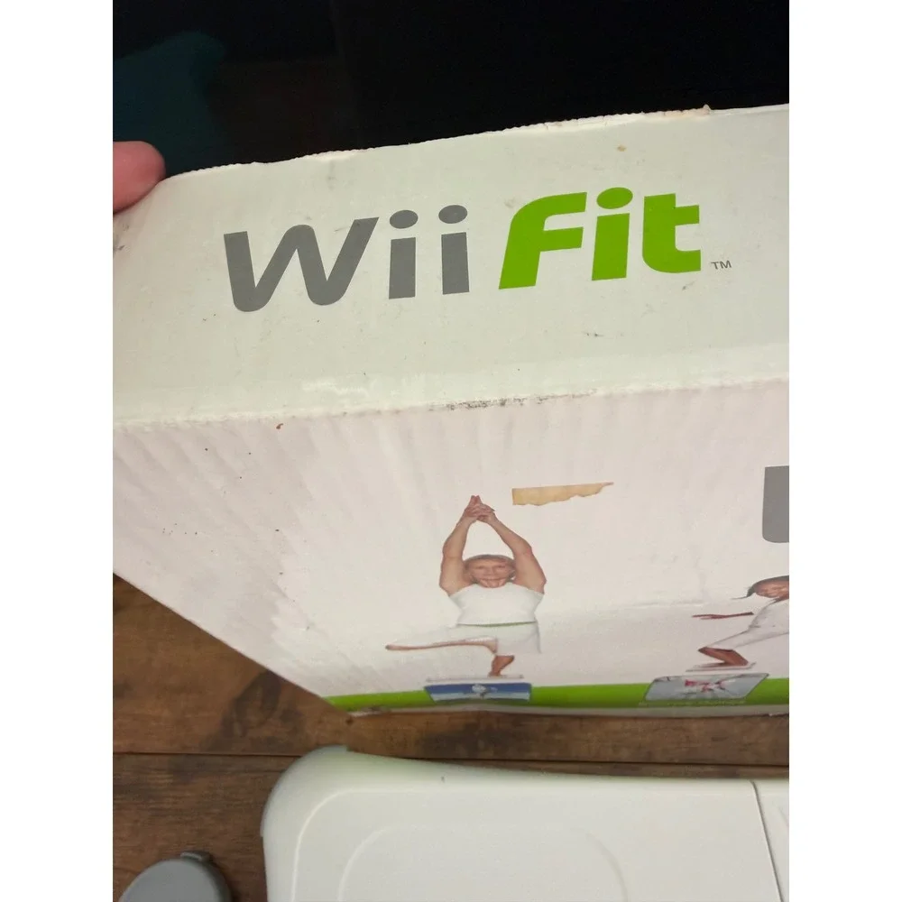 Nintendo Wii Fit Balance Board RVL-021 White with Teal Silicone Skin and Box
